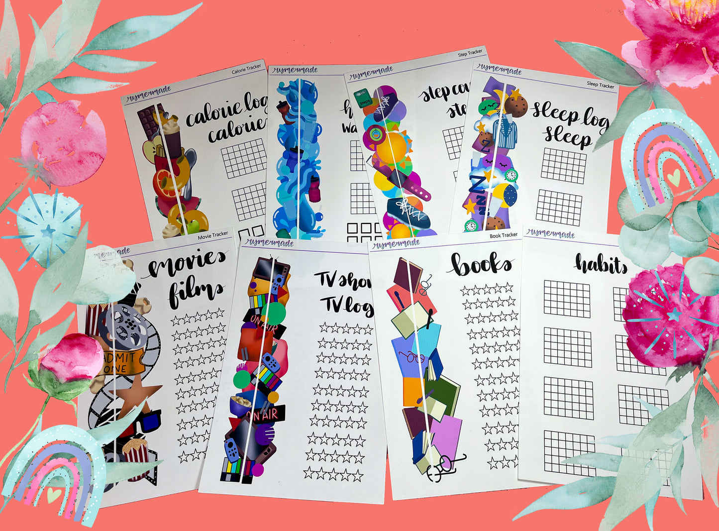 Bullet Journal Stickers | Exclusive Art | Anytime Trackers