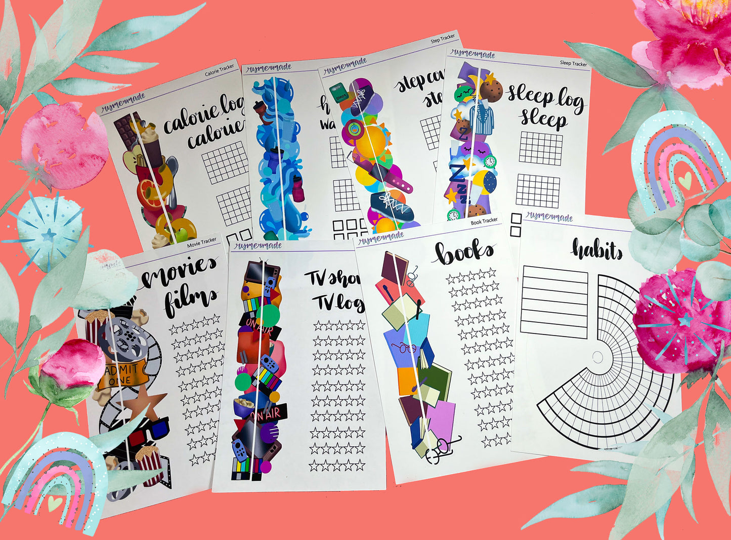 Bullet Journal Stickers | Exclusive Art | Anytime Trackers