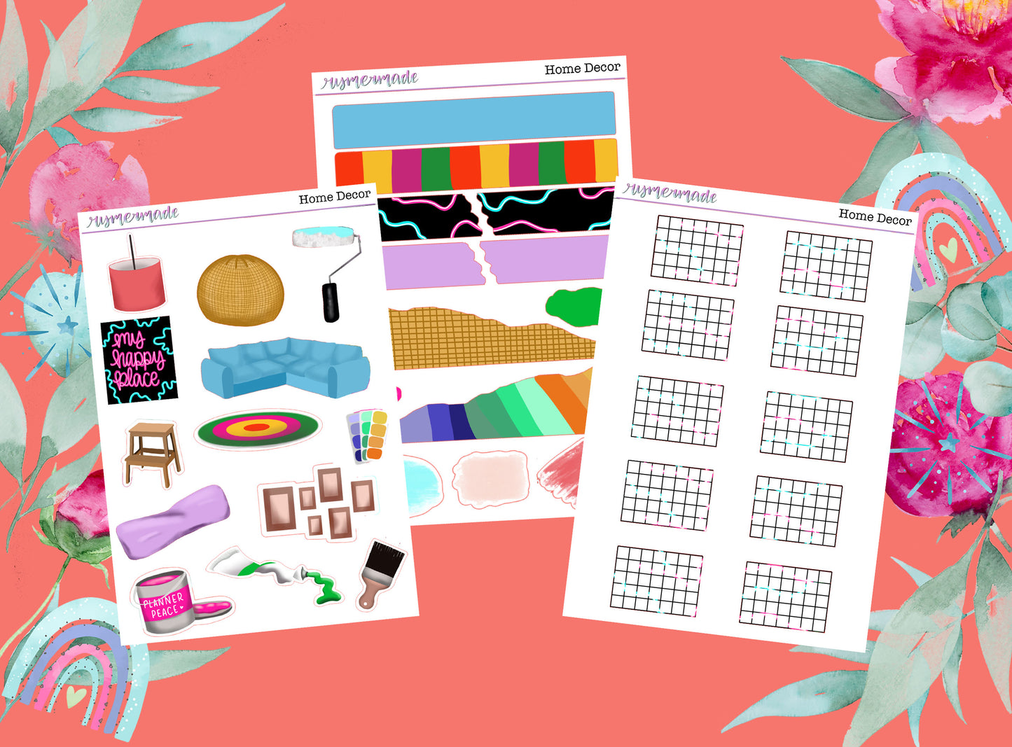 Bullet Journal Sticker Kit | Exclusive Art | Home Decor