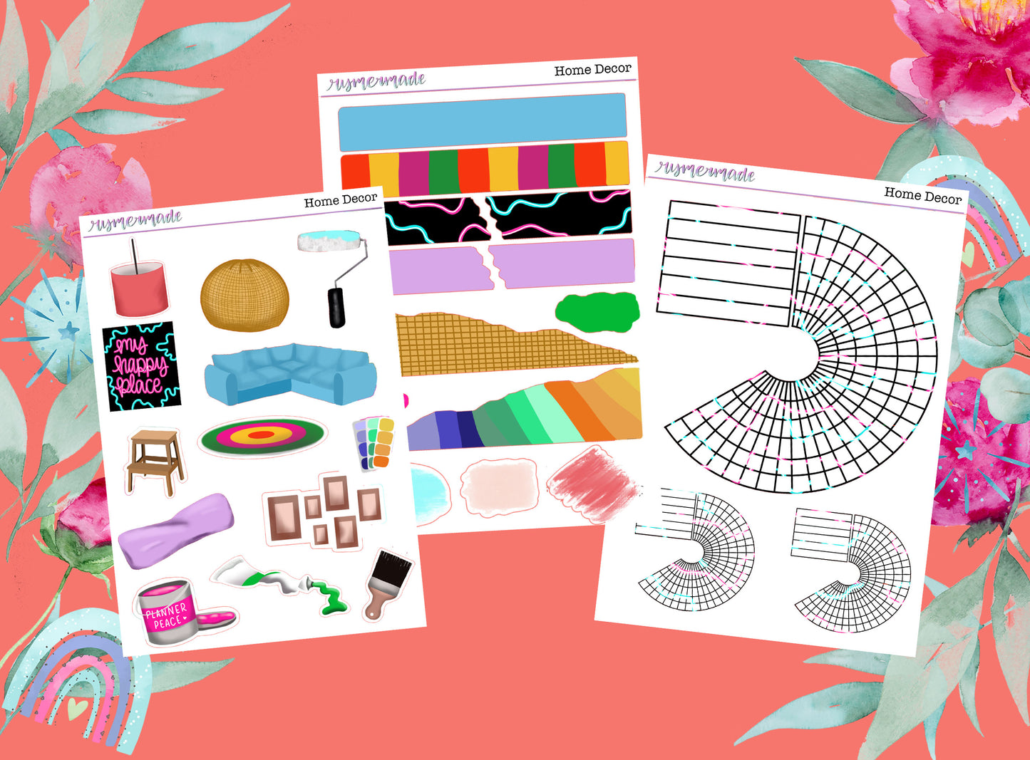 Bullet Journal Sticker Kit | Exclusive Art | Home Decor