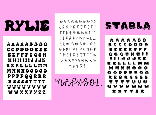 Junk Journal Stickers | Block Letters (Choice of 3 Fonts)