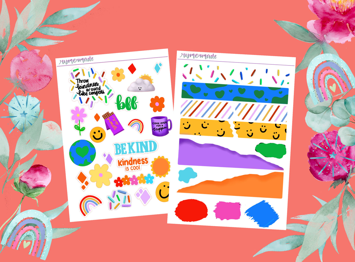 Bullet Journal Sticker Kit | Exclusive Art | Kindness | 2023 FORMAT