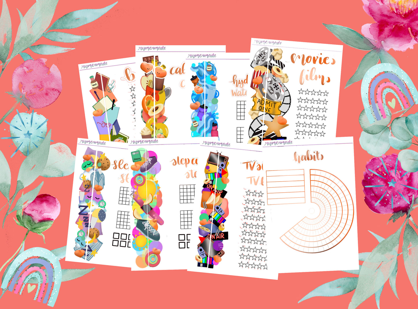 Bullet Journal Sticker Kit | Exclusive Art | Life's a Peach | 2023 FORMAT