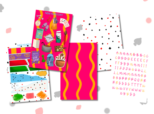 Junk Journal Kit | Exclusive Art | New Years Day