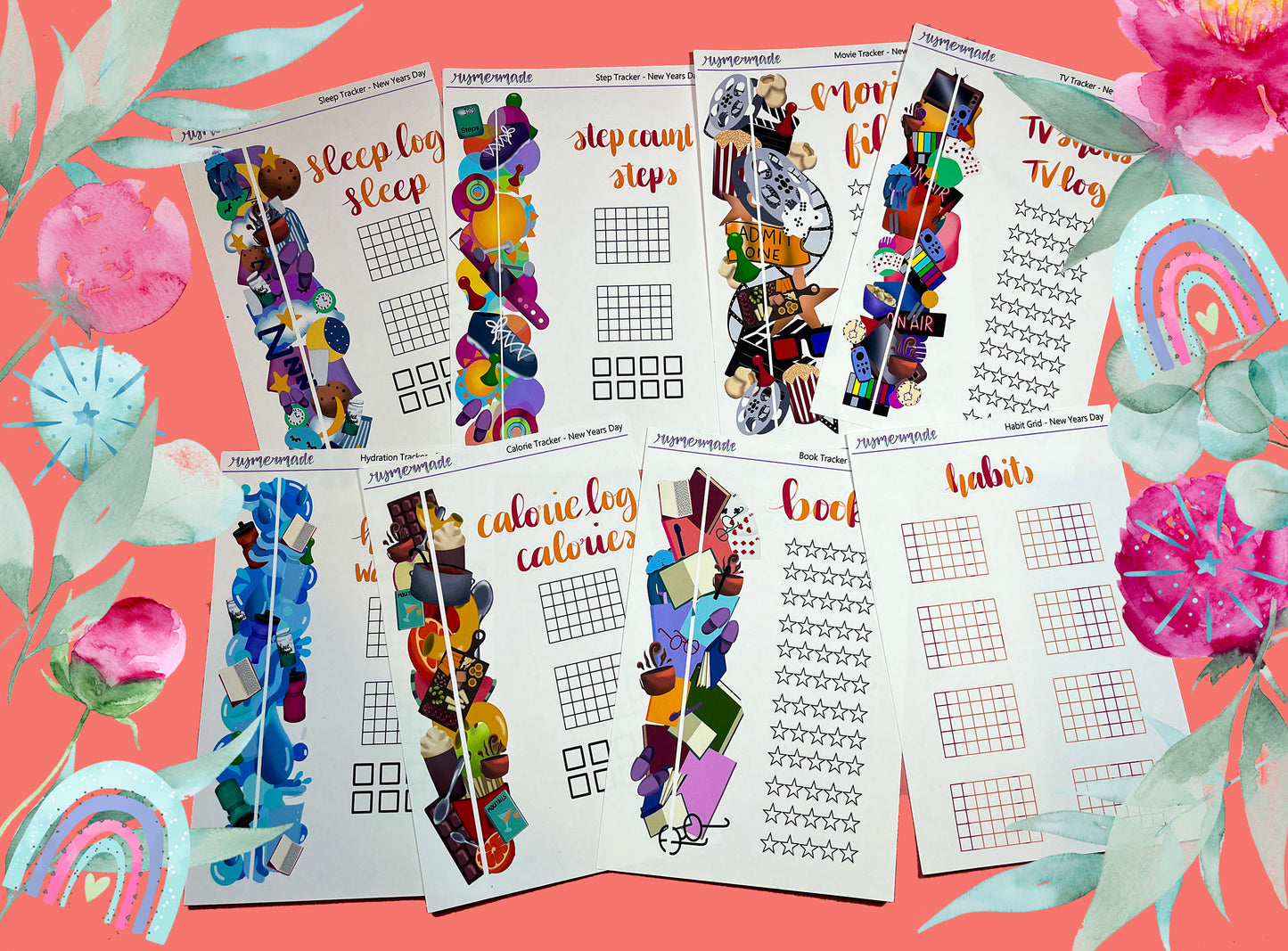 Bullet Journal Sticker Kit | Exclusive Art | New Years Day | 2023 FORMAT