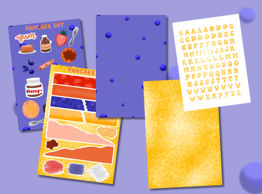 Junk Journal Kit | Exclusive Art | Pancake Day