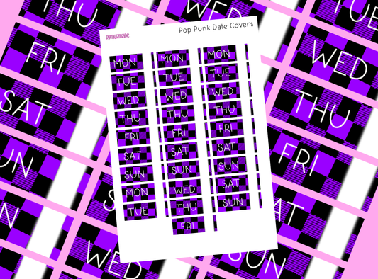 Bullet Journal Sticker | Date Cover | Pop Punk