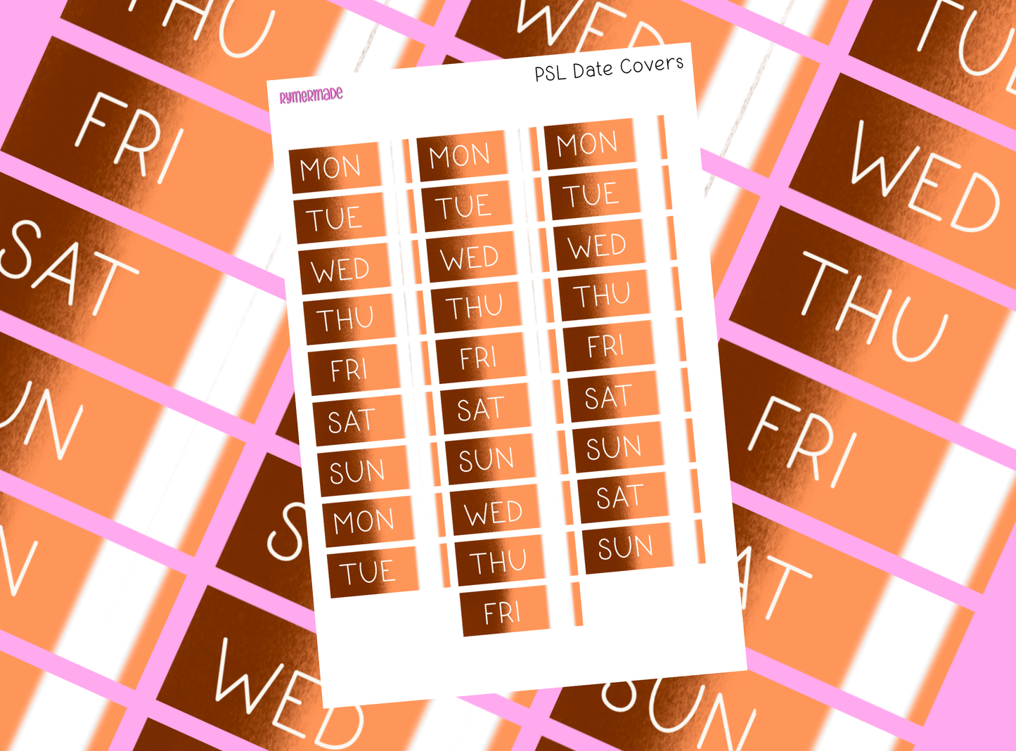 Bullet Journal Sticker | Date Cover | PSL