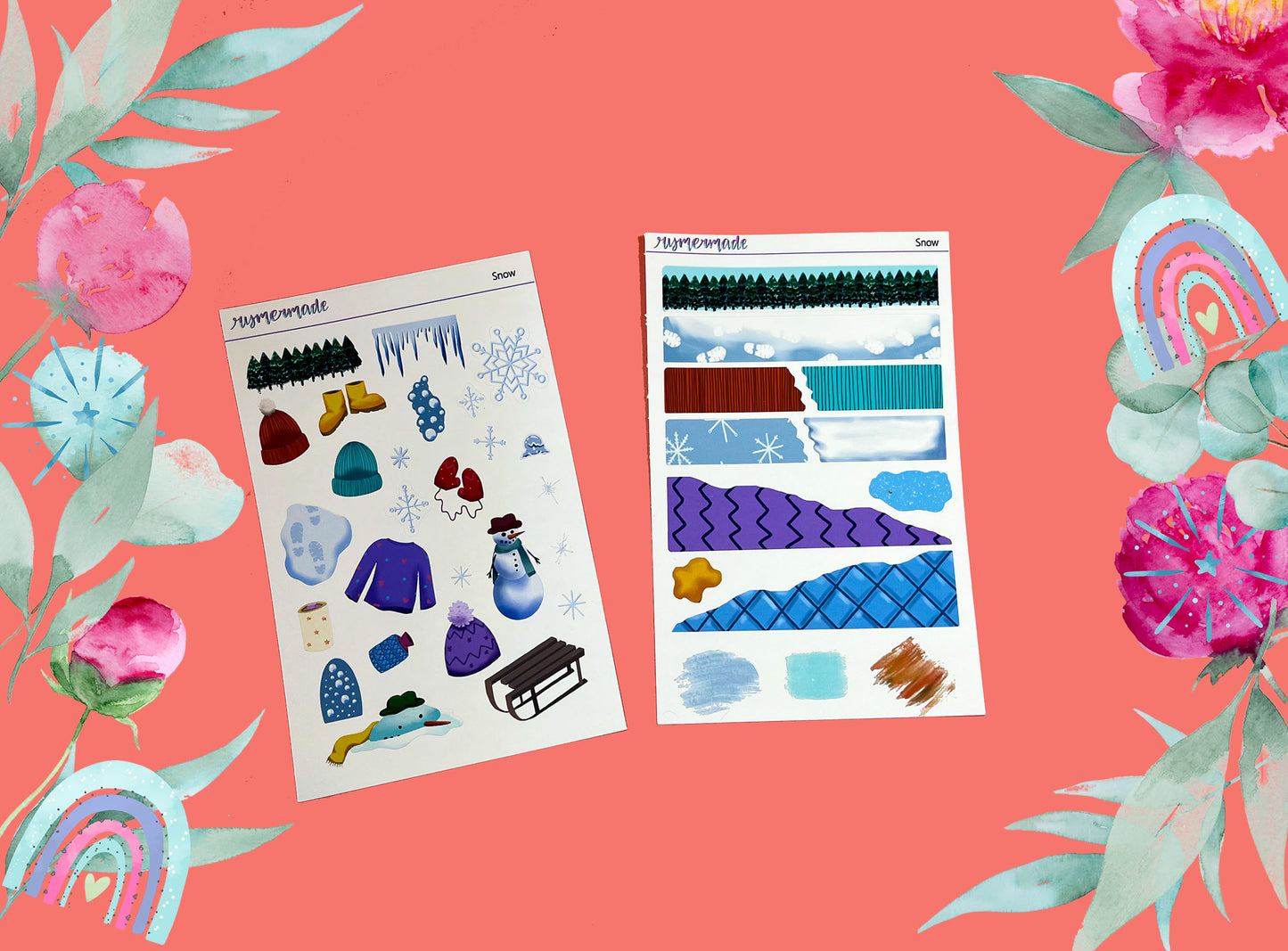 Bullet Journal Sticker Kit | Exclusive Art | Snow | 2023 FORMAT