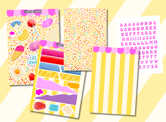 Junk Journal Kit | Exclusive Art | Sweet Shoppe