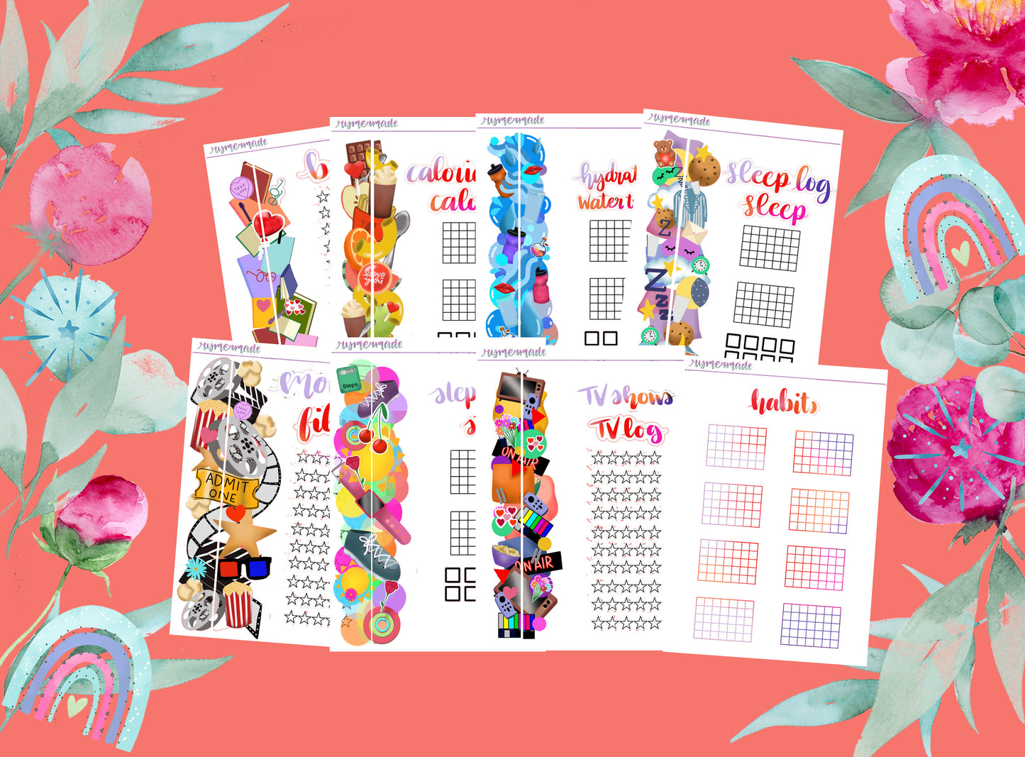 Bullet Journal Sticker Kit | Exclusive Art | Valentines Day | 2023 FORMAT