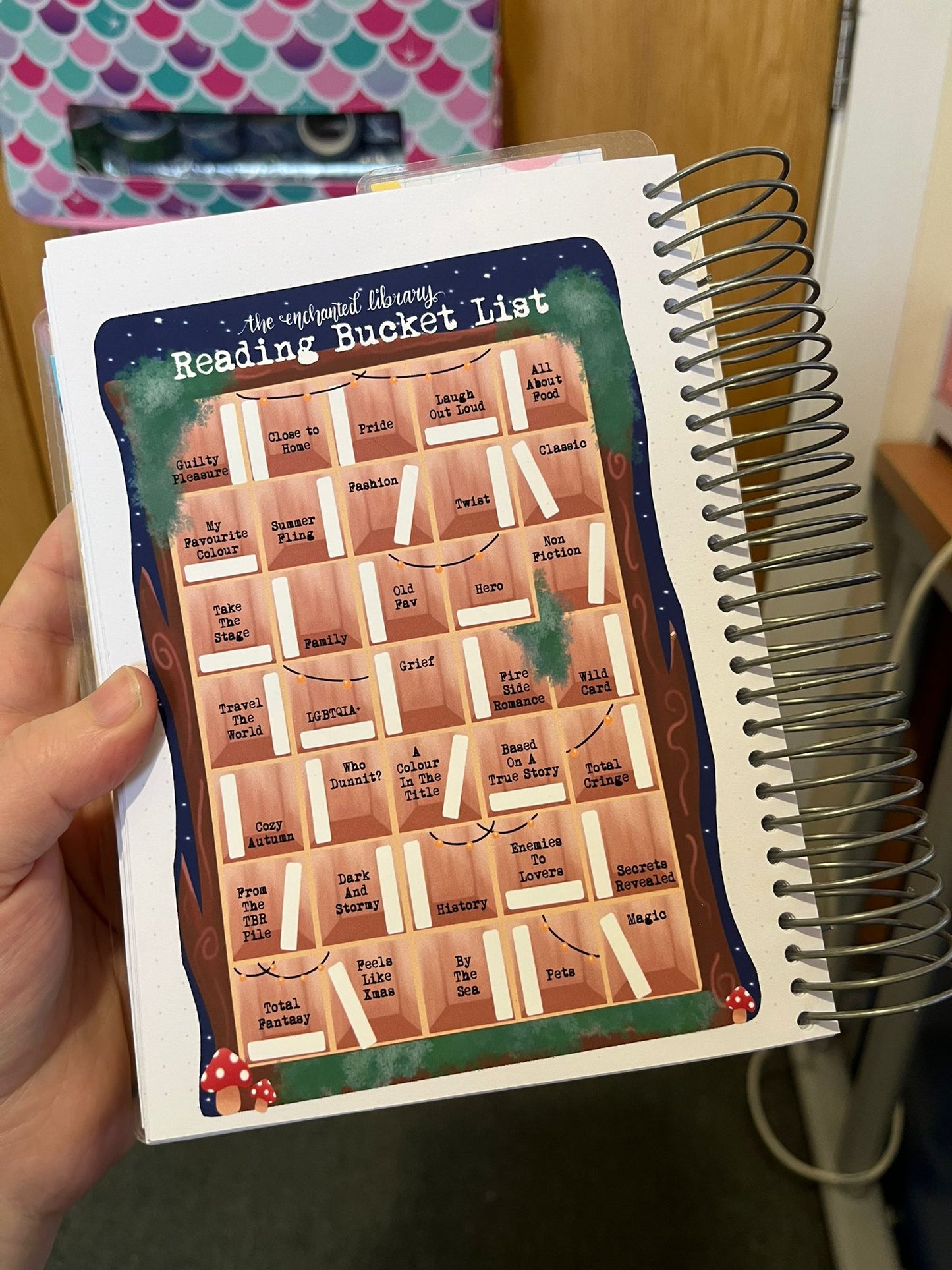 Bullet Journal Sticker | Exclusive Art | Enchanted Library Reading Bucket List