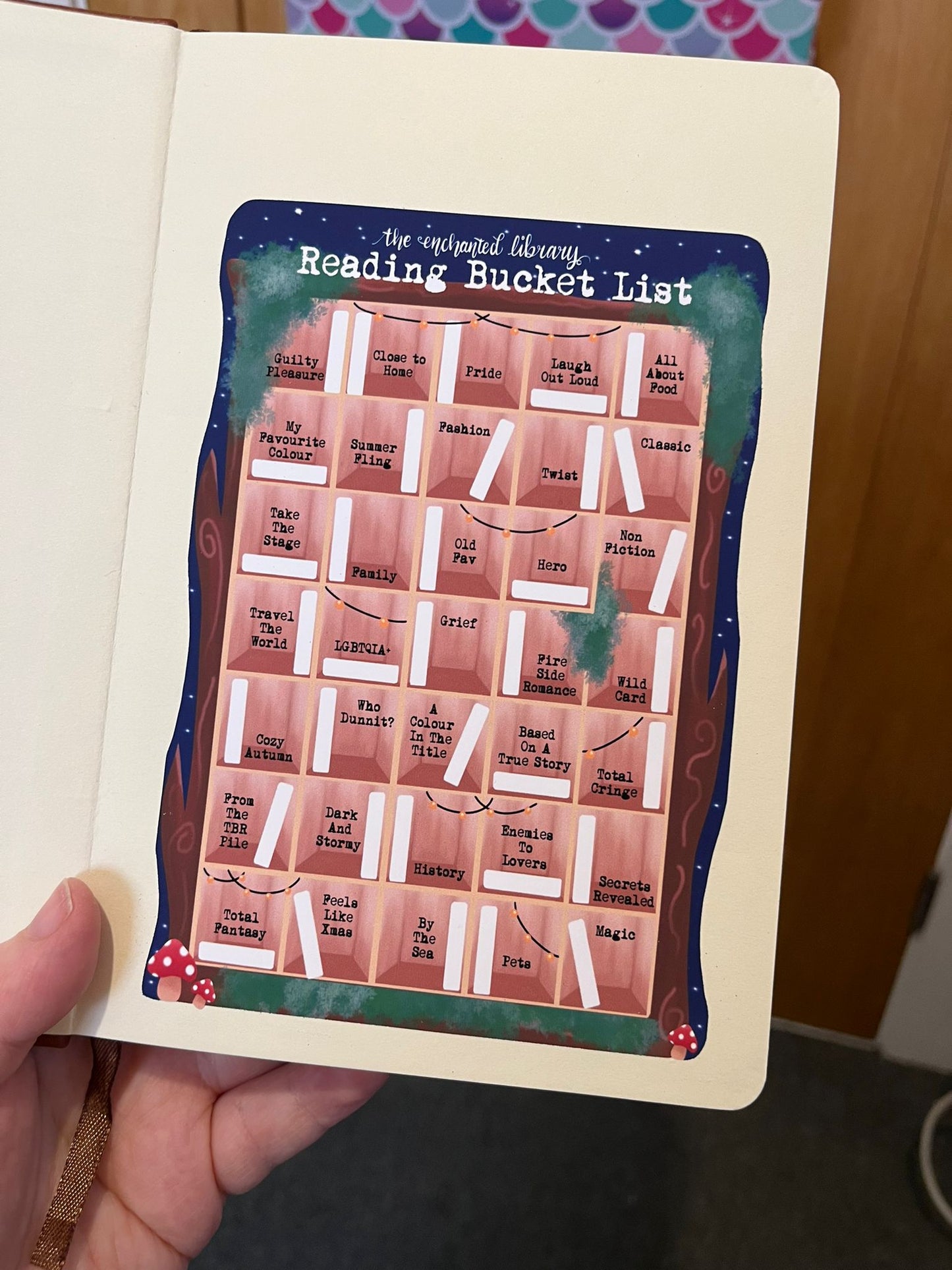 Bullet Journal Sticker | Exclusive Art | Enchanted Library Reading Bucket List