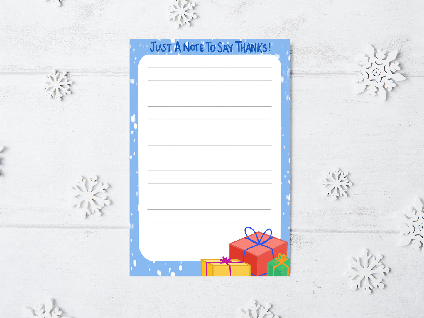 Christmas Notepad | Thank You Note