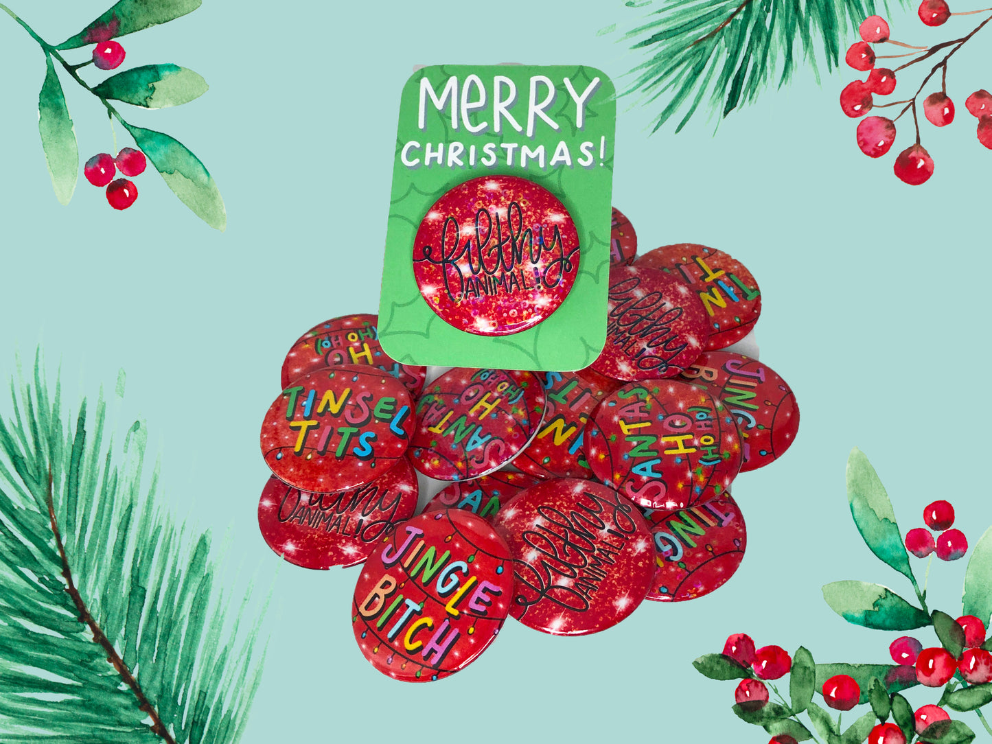 Christmas Badges | Cheeky Christmas