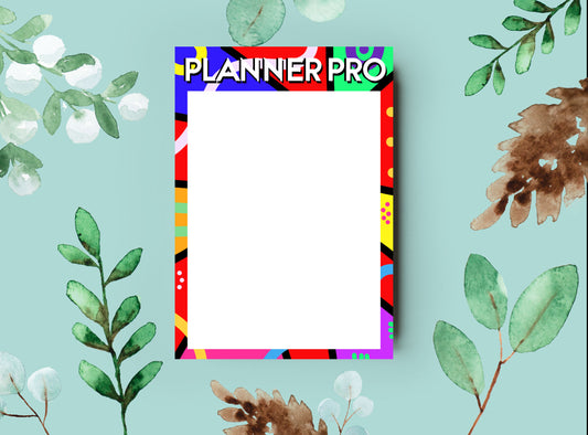 Planner Pro Notepad | Pop Art Multicolour