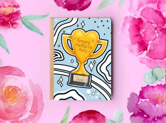 Mother's Day Card | Best Mum Trophy