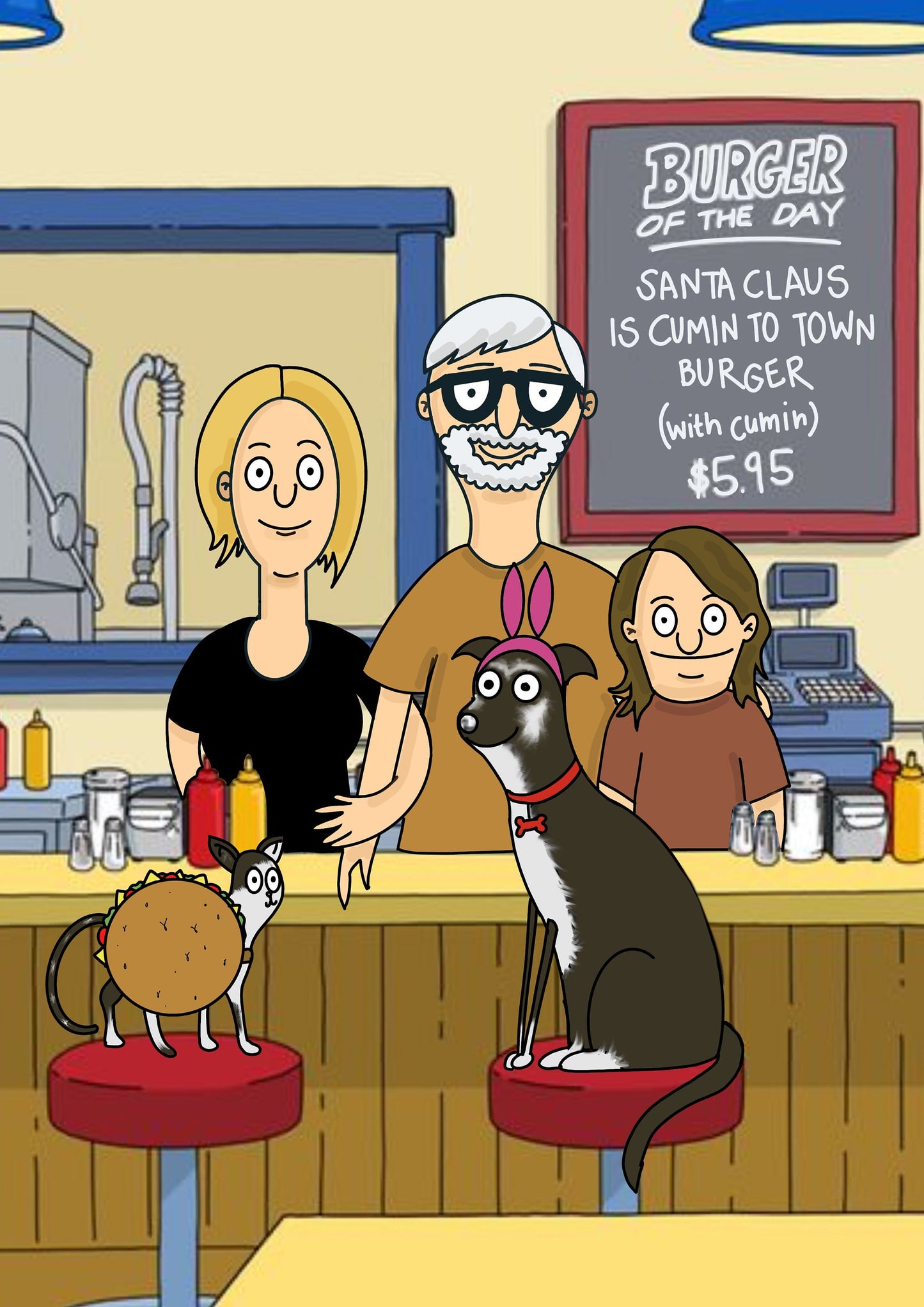 Custom Portrait | Bob's Burgers Belcher Family Portrait