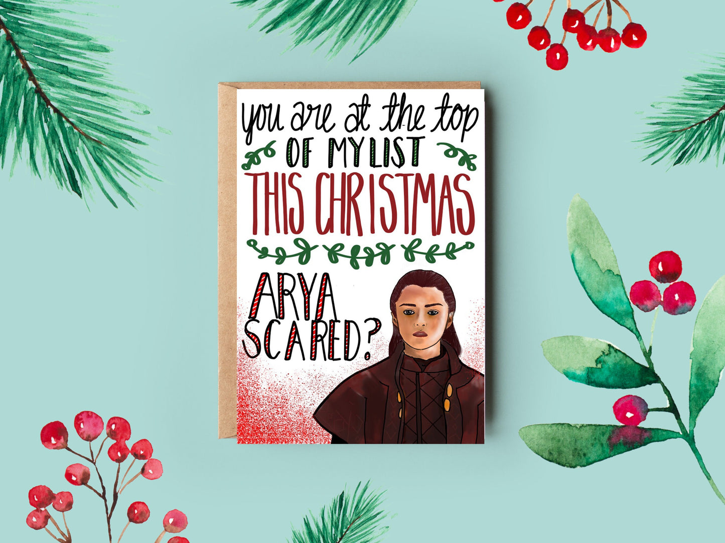 Game of Thrones Christmas Card | Arya Stark