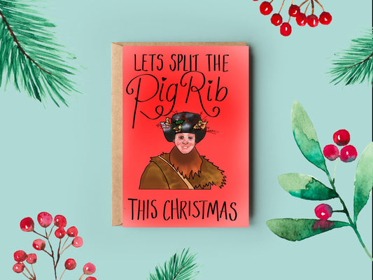 The Office Christmas Card | Split the Pig Rib