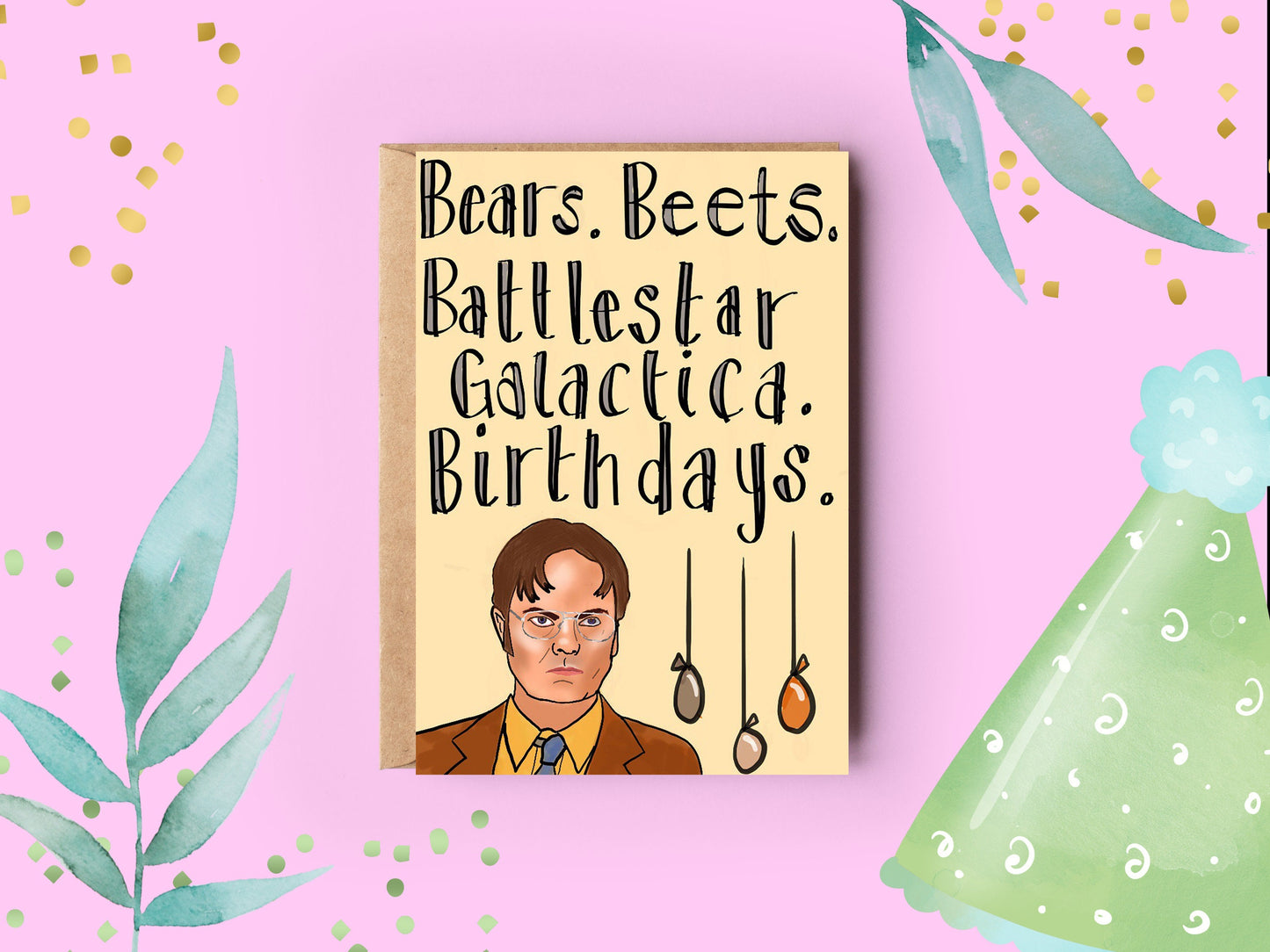 The Office Birthday Card | Bears, Beets, Battlestar Galactica