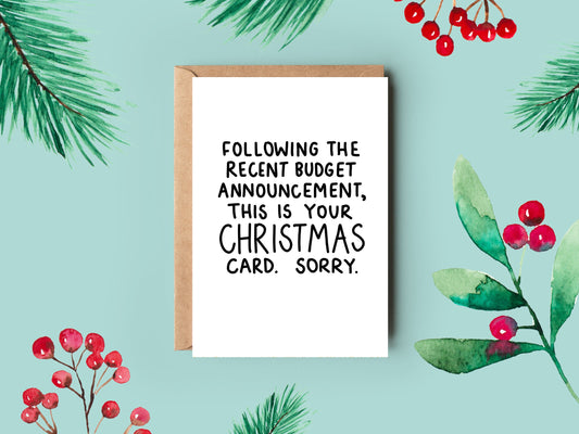 Political Christmas Card | British Budget